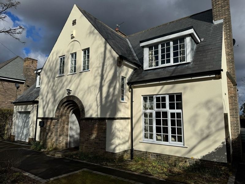 Front of the house in Adel, Leeds after silicone render