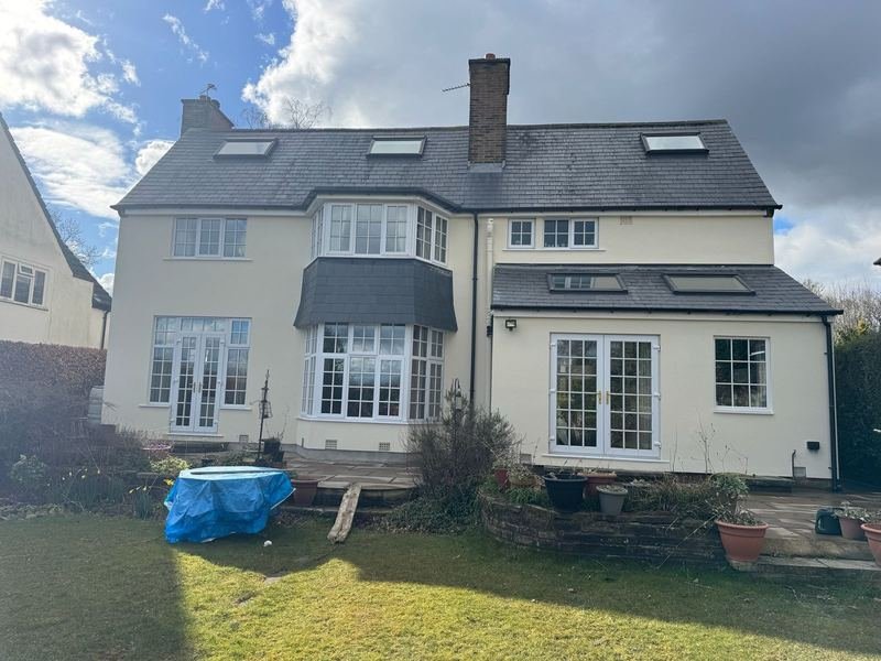 Rear of the house in Adel, Leeds after silicone render
