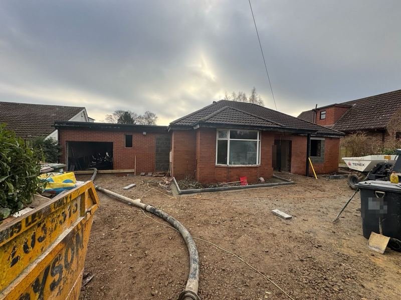 Front of the bungalow in Alwoodley, Leeds before the work started
