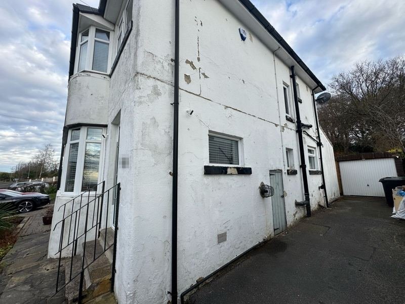 Side of the house in Cookridge, Leeds before the work started