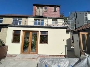 View of the house in Chapel Allerton, Leeds after external wall insulation