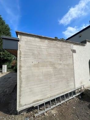 View of the extension in Harrogate after silicone render, photo 3