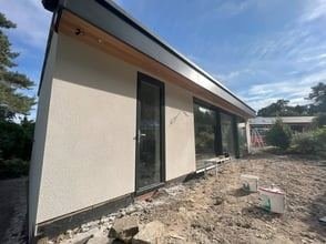 View of the extension in Harrogate after silicone render, photo 4