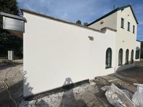 View of the extension in Harrogate after silicone render, photo 1