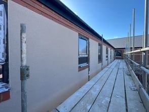 View of the nursing home in Blackburn after monocouche render, photo 6