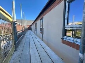 View of the nursing home in Blackburn after monocouche render, photo 22