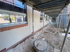 View of the nursing home in Blackburn after monocouche render, photo 9