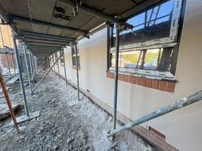 View of the nursing home in Blackburn after monocouche render, photo 10