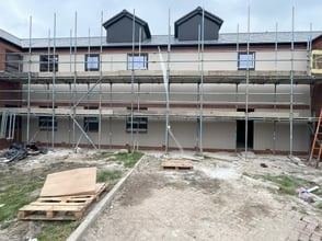 View of the nursing home in Blackburn after monocouche render, photo 12