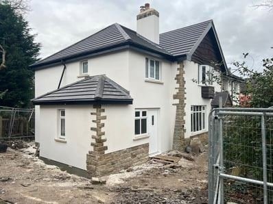 View of the house in Cookridge, Leeds after silicone render, photo 9