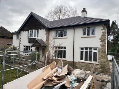 View of the house in Cookridge, Leeds after silicone render, photo 5