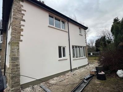 View of the house in Cookridge, Leeds after silicone render, photo 14