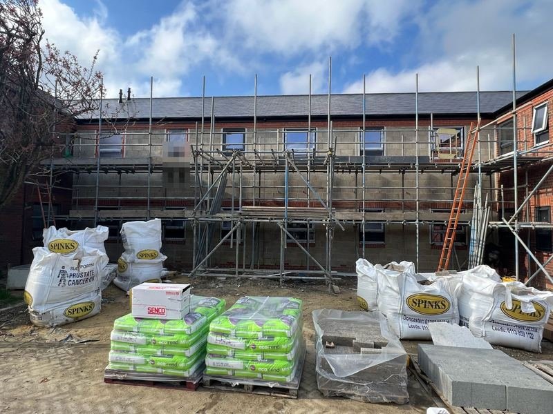 Site of the nursing home in Blackburn before the work started