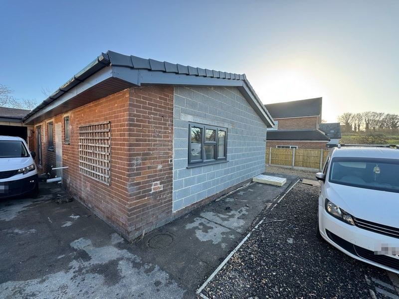 Side of the bungalow in Wakefield before the work started